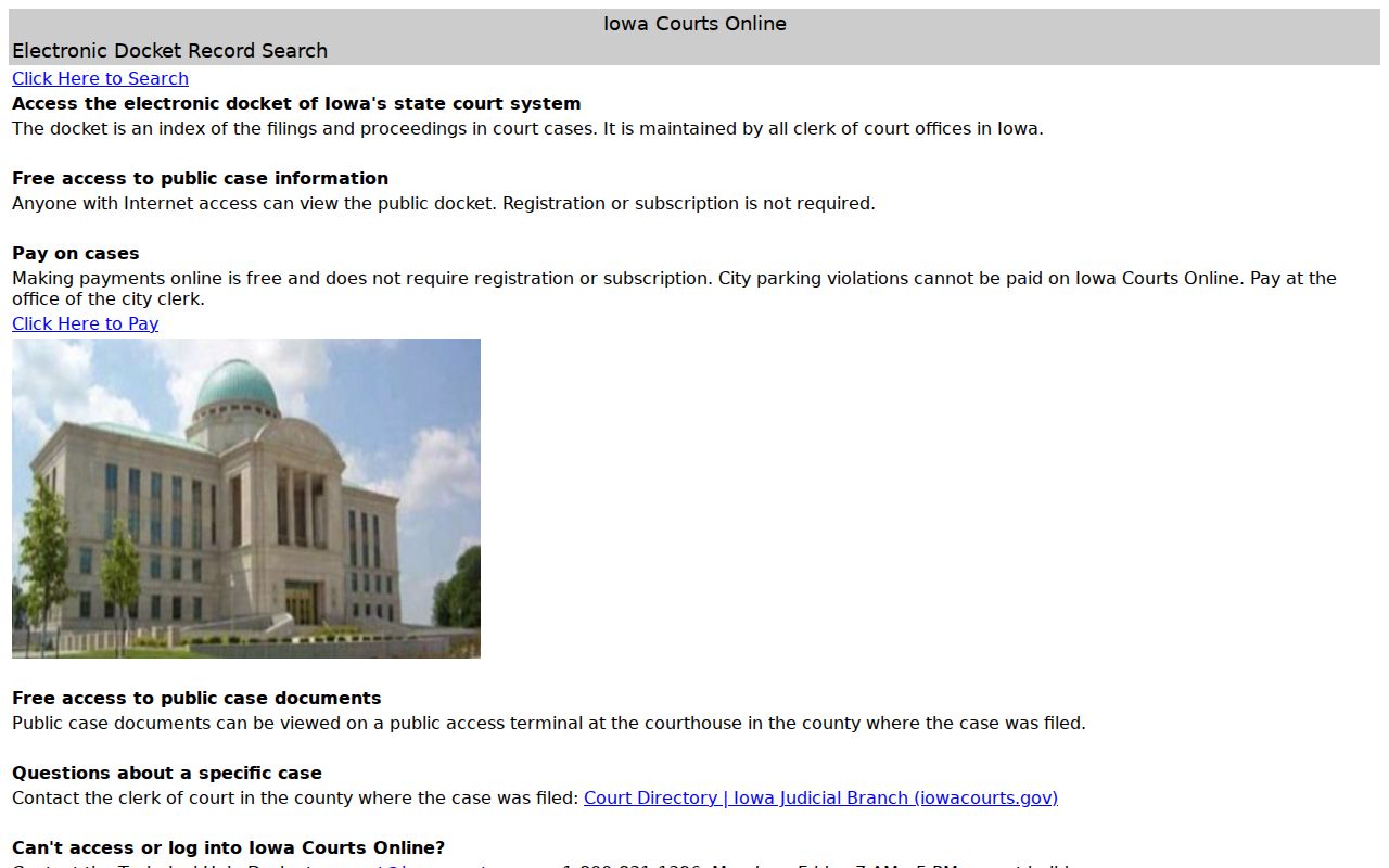 Cedar Rapids resident lookup on Iowa Courts Online