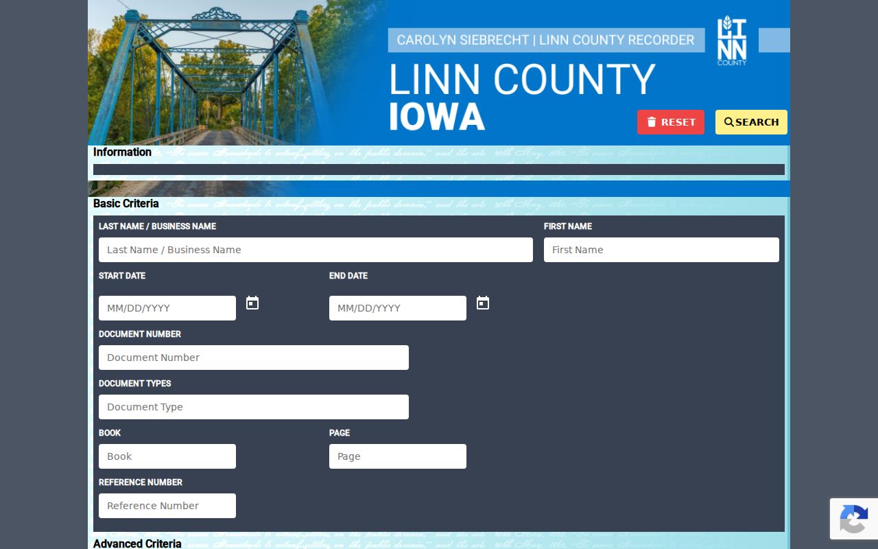Linn County AVA deed index used for Cedar Rapids streets